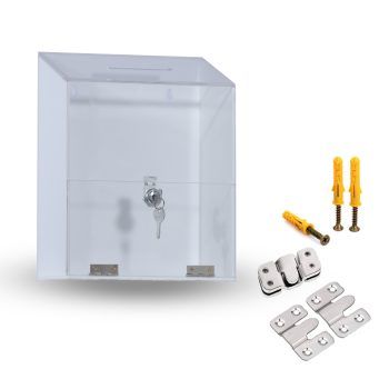 Acrylic Suggestion Box with Lock and Key | Best For Suggestion | Complaint | Donation | Table Top or Wall Mount.