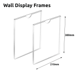 A4 Vertical Pouch | Acrylic Checklist Holder | With Adhesive | Wall Mount Document Holder | For Office | Home | Store | Restaurant (Pack of 2).