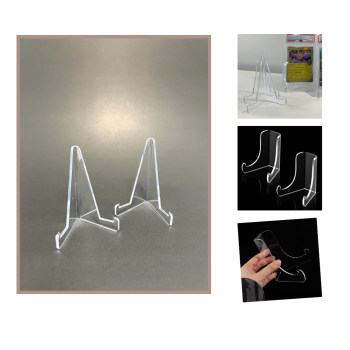 Clear Acrylic Easels Display Stands | Stands for Display | Photos or Other Items at Weddings | Home Decor | Tables (Pack of 10)