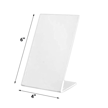 A6 White QR Code Display Stand  | ABS QR Display Stand | For Office | Retail | Size - 4X6 Inch (Pack of 10).