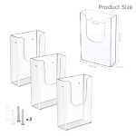 Acrylic A4 Brochure Holder | Clear Acrylic | Flyer Organizer for Magazine | Pamphlet | Booklets | Size - 8.5 x 11.6 inches.