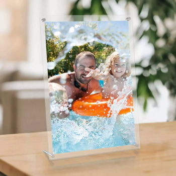 A5 Photo Frame | Acrylic Photo Frames | Picture Frames | Clear Desktop Display | Family Photo Frames | Landscape
