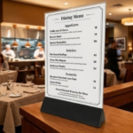 Premium Double-Sided Acrylic  | A4 Sign Holder Display Stand  | Signage Paper Card Holder- A4