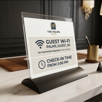 Slanted Sign Holder A5 | Display Stand Paper Holder |Tent Card Holder| landscape -A5