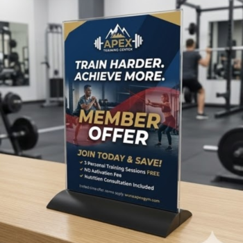 Double-Sided Acrylic Sign Holder A5 | Display Stand | Tent Card Holder | Vertical Display Stand