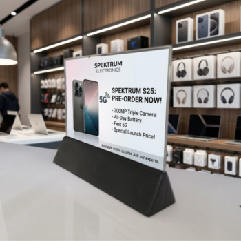 Double-Sided Acrylic Sign Holder A5 | Display Stand | Tent Card Holder | Horizontal Display Stand