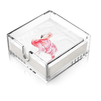 Acrylic Transparent Napkin Holder |  Acrylic Napkin Tray | Perfect For Disposable | Paper Hand Towels | Size - 6x6x2