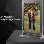 Acrylic Display Stand | Magnetic Picture Frame | Clear Acrylic Picture Holder | For Display Hotels | Office | Home | 8.5x11.7 inches