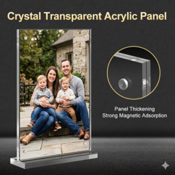 Acrylic Display Stand | Magnetic Picture Frame | Clear Acrylic Picture Holder | For Display Hotels | 5 X 7 "