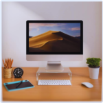 Acrylic Computer Monitor Riser | Stand Holder | Organizer for Table | Clear Desktop  | Laptop | Printer | Accessories | Parts & Display.