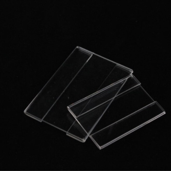 Acrylic Label Holder | Acrylic Wall Mount Sign Holder with Self Adhesive Tape | Size 10x8cm (Pack of 15pcs)