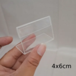 Acrylic Label Holder | Display Tag Holder L-Shape | Size 4x6cm (Pack of 50pcs)