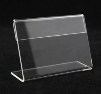 Acrylic Label Holder | Display Tag Holder L-Shape | Size 9x6cm (Pack of 20pcs)