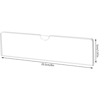Acrylic Wall Name Plate Holder With Adhesive | Reusable Clear Plastic Sign Holder | 2mm Thick Slot | For Office | Home | Size -8x2 Inch (Pack of 10).