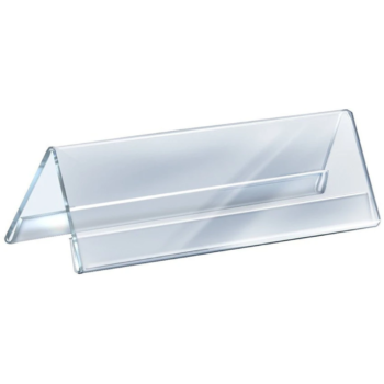 Acrylic Double-Sided Name Plate | Reusable V-Shaped for Display | Office Desk | Business Conference | Retail Store | Size-10X2 Inch (Pack of 10pcs)