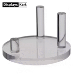 Clear Acrylic Base Display Rack | Crystal Display Stand | PMMA | For Minerals | Stone | Jewelry | Size- 8x8x4cm (Pack of 2).