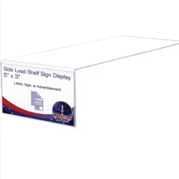 Clear  Shelf Label Holder | Acrylic Movable Shelf Tags Holder | For Retail Shop | Classroom | Library | Office | Size- 5x3x5 Inch (Pack of 2).