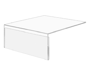 Transparent Shelf Label Holder |  Acrylic Movable Shelf Tags Holder | For Retail Shop | Shoe Rack | Library | Office | Size- 8x3x5 Inch (Pack of 2).