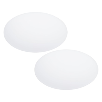 13" Frosted White Acrylic Lampshade Diffuser ǀ 2-Pack: 2mm ǀ Thick Shatterproof Light Shield for Drum Pendants.
