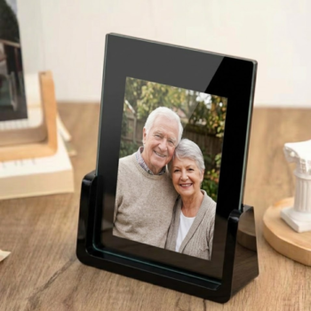 Tabletop for Creative Gift | Modern Acrylic Photo Frame: U-Shaped Floating Display |Exclusive Acrylic Photo Frame -5X7"